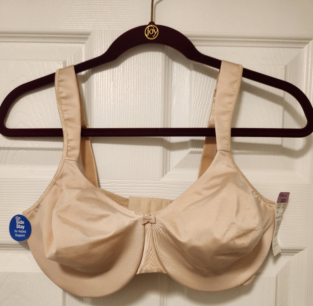 NWT Playtex - Full Support Side-Shaping Underwire Bra, Style T640 Soft Taupe